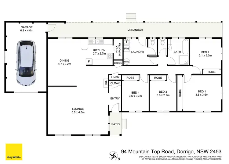 Floorplan of Homely rural property listing, 94 Mountain Top Road, Dorrigo NSW 2453