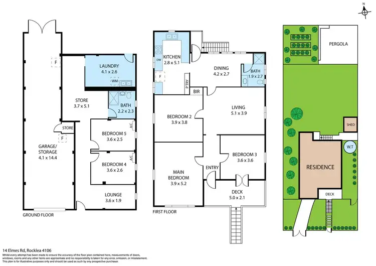 Floorplan of Homely house listing, 14 Elmes Road, Rocklea QLD 4106
