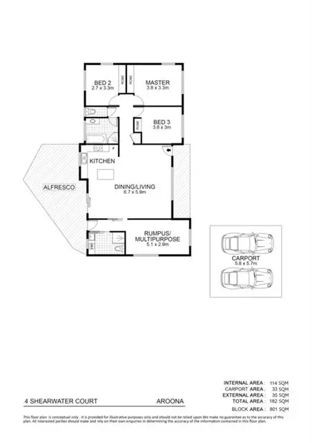 Floorplan of Homely house listing, 4 Shearwater Court, Aroona QLD 4551