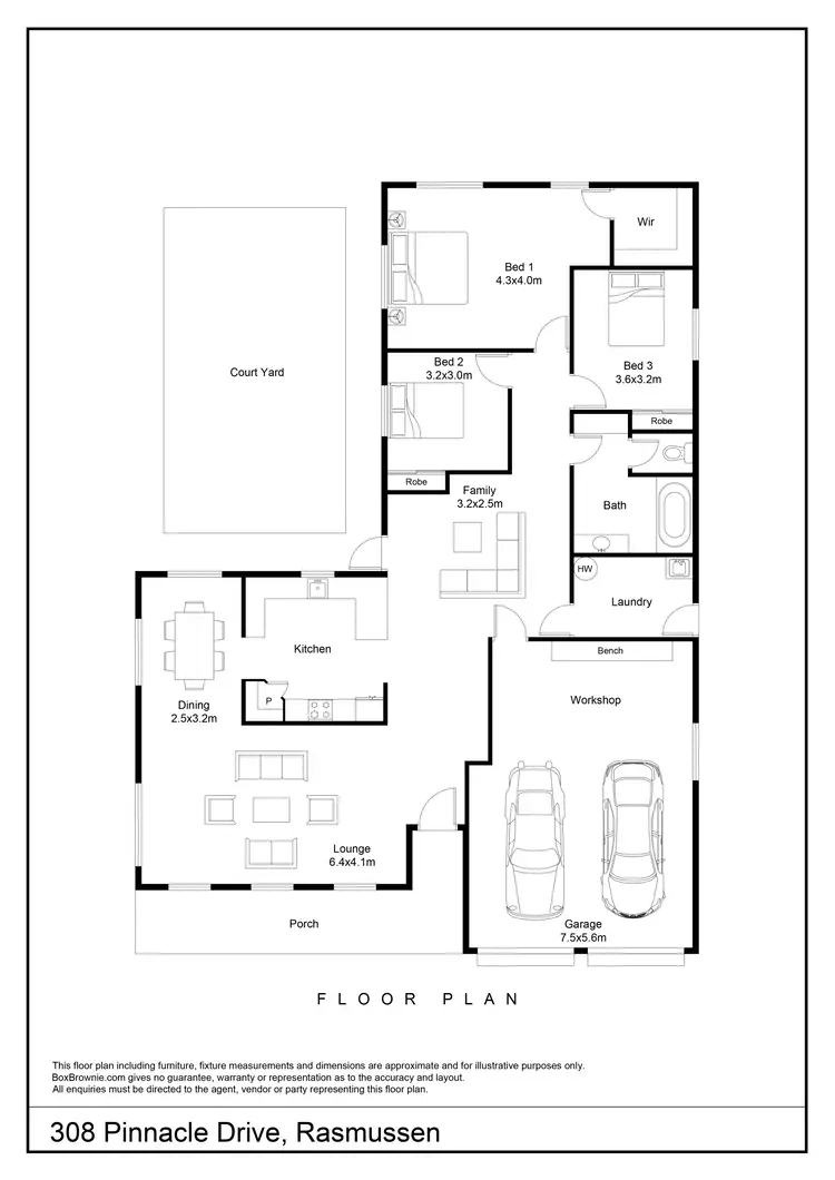 Floorplan of Homely house listing, 308 Pinnacle Drive, Rasmussen QLD 4815