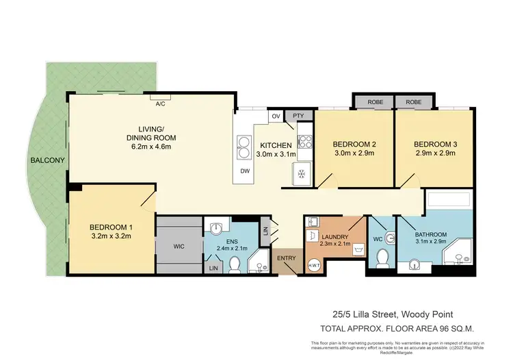 Floorplan of Homely unit listing, 25/5 Lilla Street, Woody Point QLD 4019