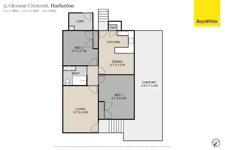 Floorplan of Homely house listing, 35 Gleeson Crescent, Harlaxton QLD 4350