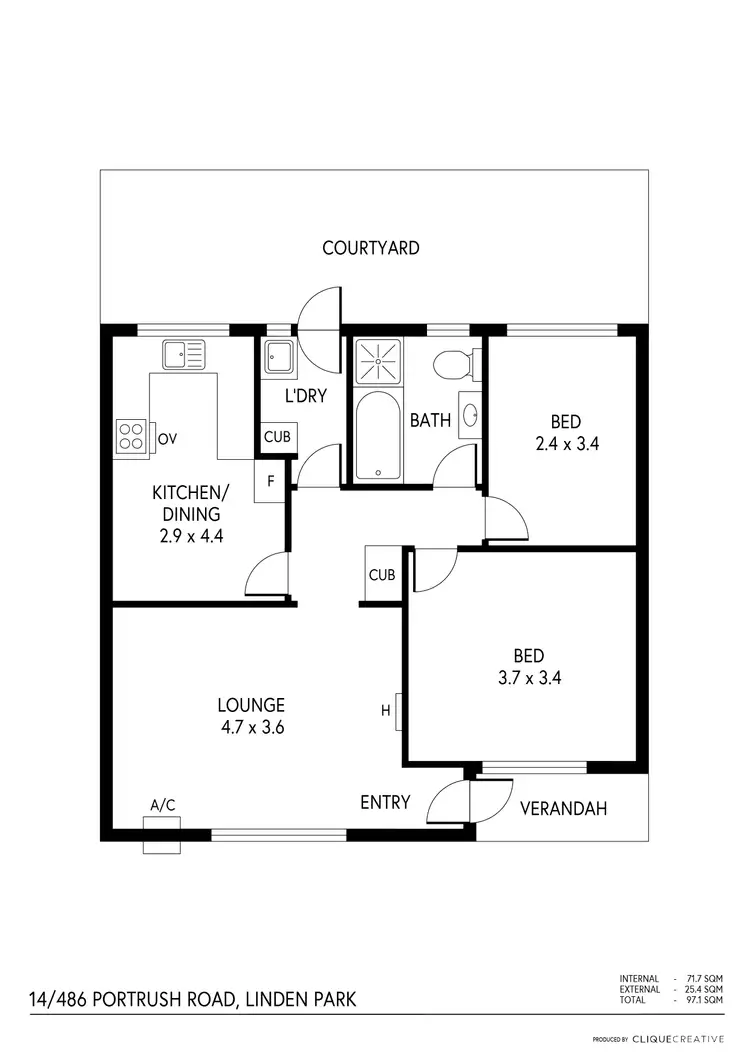 Floorplan of Homely unit listing, 14/486 Portrush Road, Linden Park SA 5065