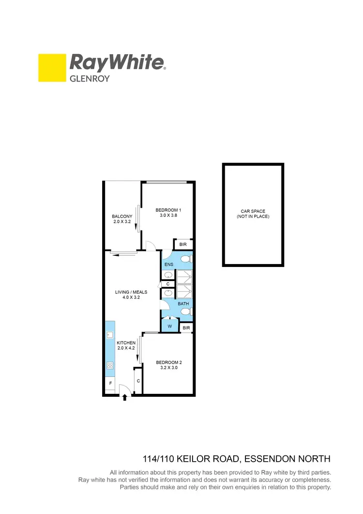 Floorplan of Homely apartment listing, 114/110 Keilor Road, Essendon North VIC 3041