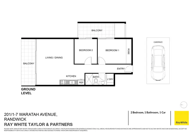 Floorplan of Homely apartment listing, 201/1-7 Waratah Avenue, Randwick NSW 2031
