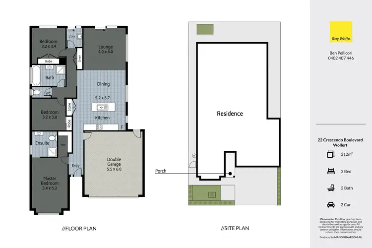 Floorplan of Homely house listing, 22 Crescendo Boulevard, Wollert VIC 3750
