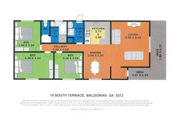 Floorplan of Homely house listing, 19 South Terrace, Balgowan SA 5573