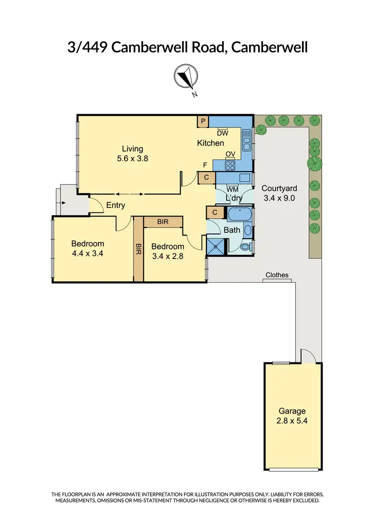 Floorplan of Homely unit listing, 3/449 Camberwell Road, Camberwell VIC 3124