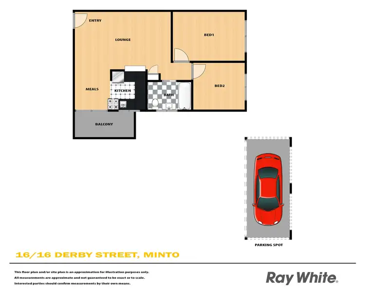 Floorplan of Homely unit listing, 16/16 Derby Street, Minto NSW 2566