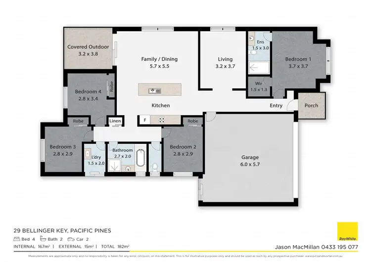 Floorplan of Homely house listing, 29 Bellinger Key, Pacific Pines QLD 4211