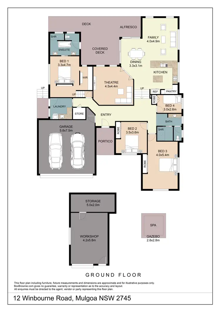 Floorplan of Homely house listing, 12 Winbourne Road, Mulgoa NSW 2745