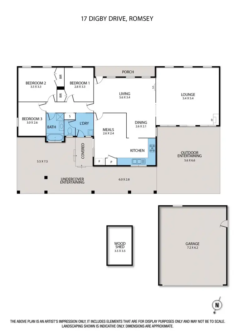 Floorplan of Homely house listing, 17 Digby Drive, Romsey VIC 3434