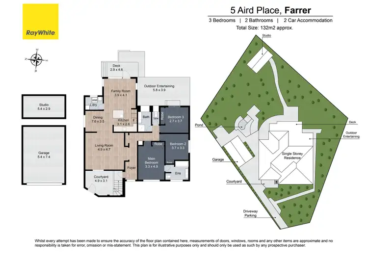 Floorplan of Homely house listing, 5 Aird Place, Farrer ACT 2607