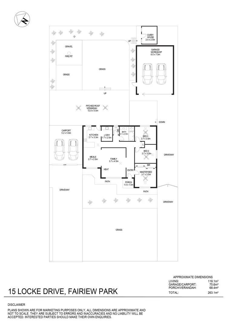 Floorplan of Homely house listing, 15 Locke Drive, Fairview Park SA 5126