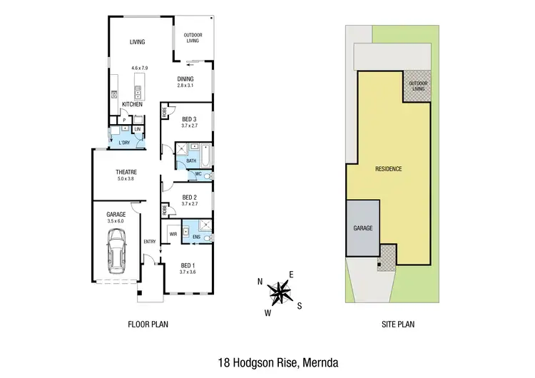 Floorplan of Homely house listing, 18 Hodgson Rise, Mernda VIC 3754
