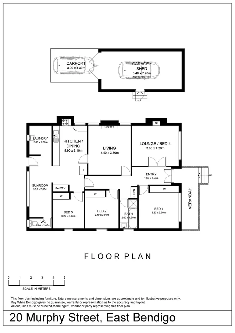 Floorplan of Homely house listing, 20 Murphy Street, Kennington VIC 3550