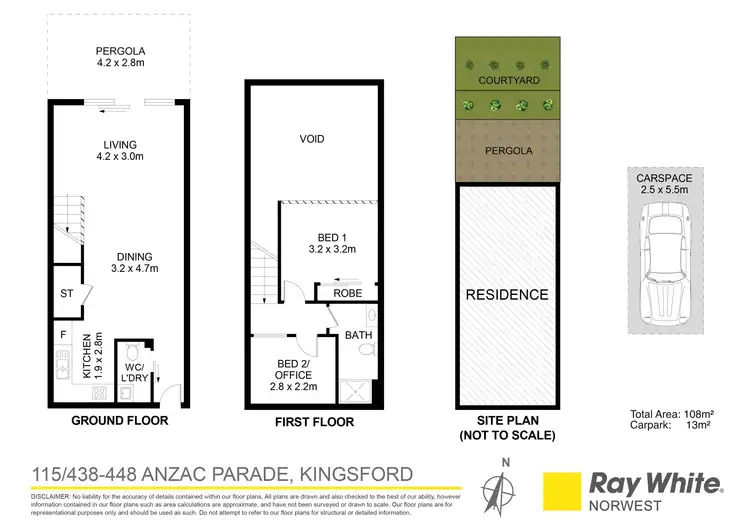 Floorplan of Homely apartment listing, 115/438-448 Anzac Parade, Kingsford NSW 2032
