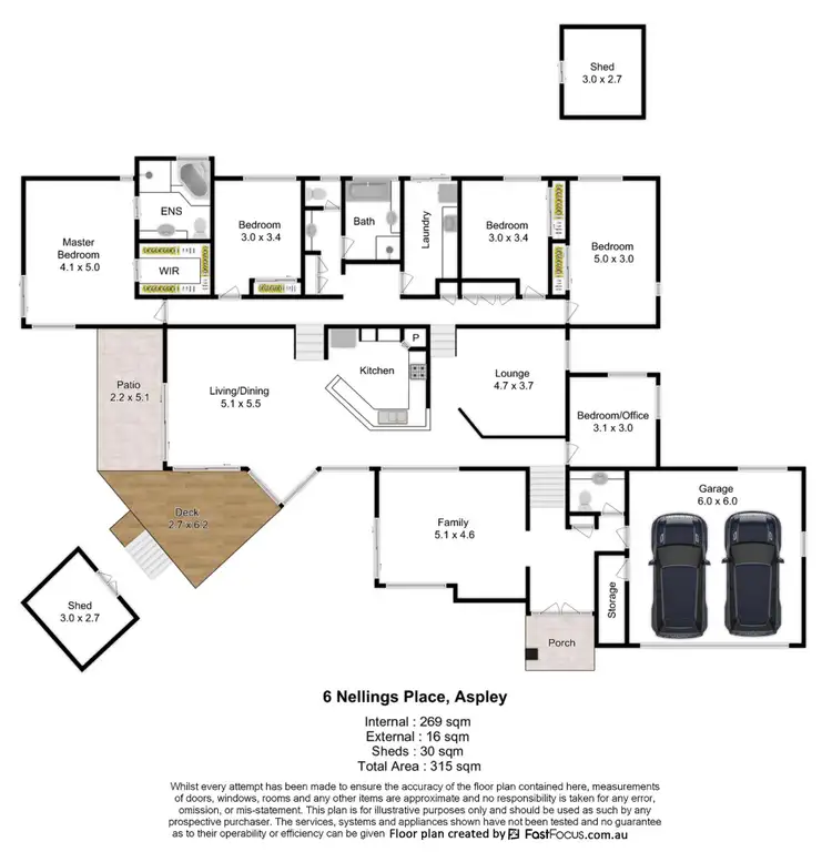 Floorplan of Homely house listing, 6 Nellings Place, Aspley QLD 4034