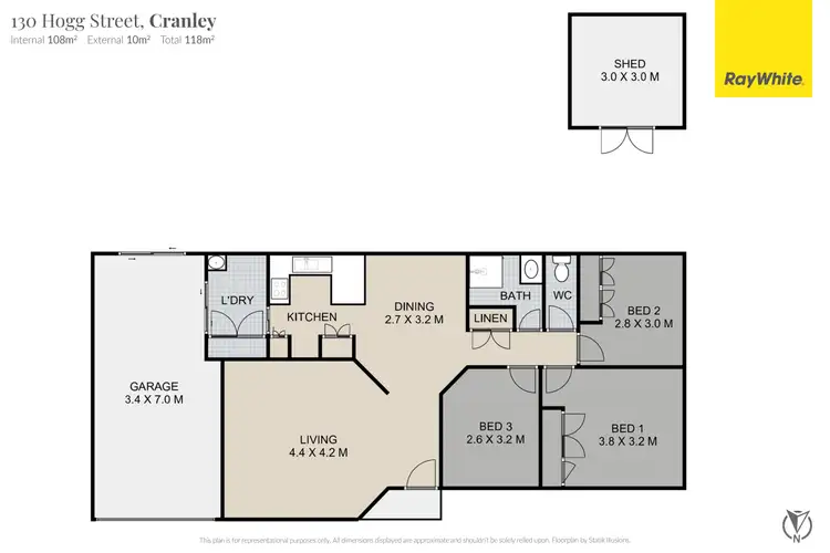 Floorplan of Homely house listing, 130 Hogg Street, Wilsonton Heights QLD 4350