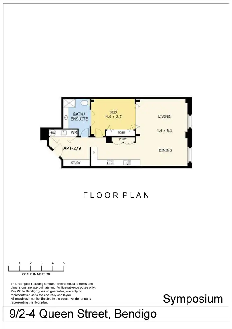 Floorplan of Homely apartment listing, 9/2-4 Queen Street, Bendigo VIC 3550