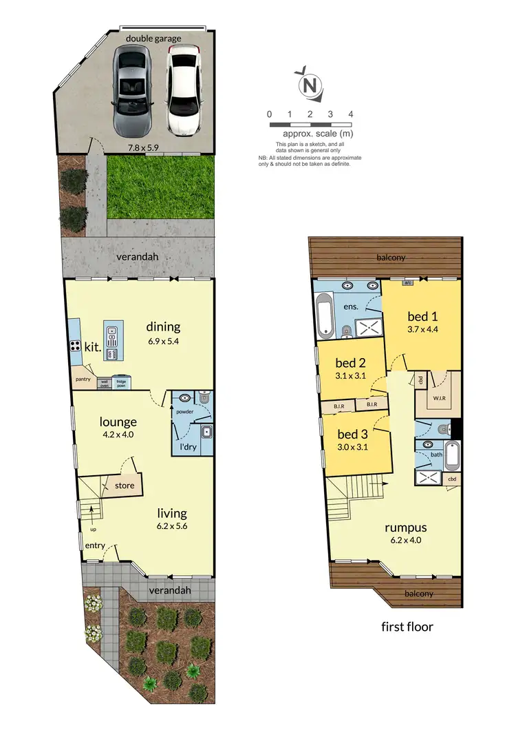 Floorplan of Homely townhouse listing, 35 Herriotts Boulevard, Glen Waverley VIC 3150