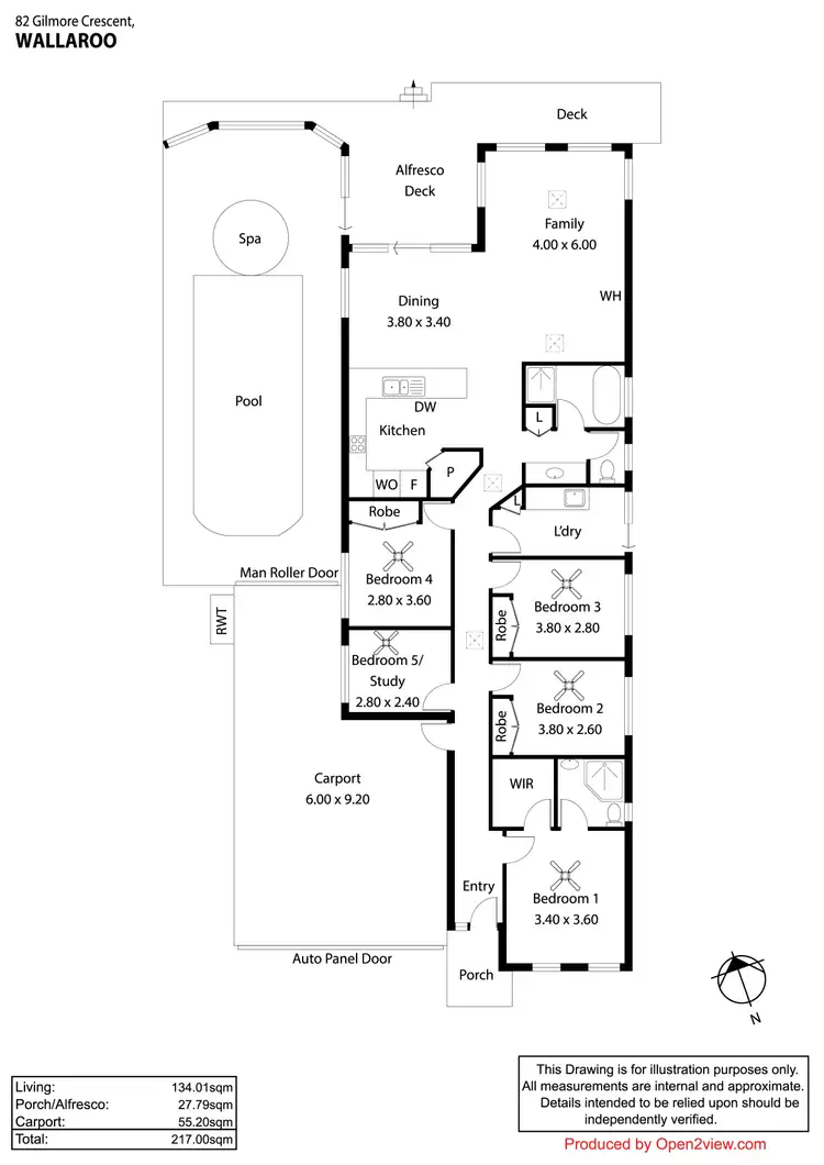 Floorplan of Homely house listing, 82 Gilmore Crescent, Wallaroo SA 5556