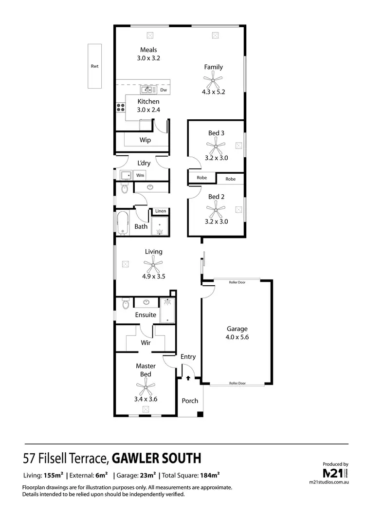 Floorplan of Homely house listing, 57 Filsell Terrace, Gawler South SA 5118
