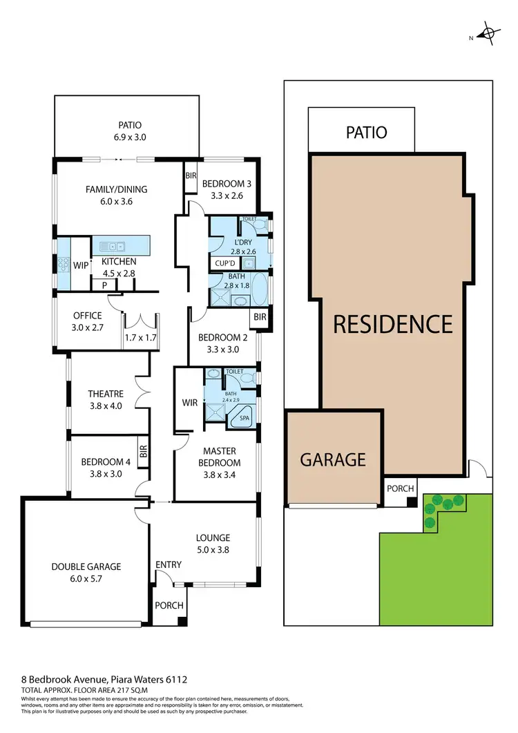 Floorplan of Homely house listing, 8 Bedbrook Avenue, Piara Waters WA 6112