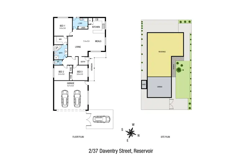 Floorplan of Homely unit listing, 2/37 Daventry Street, Reservoir VIC 3073