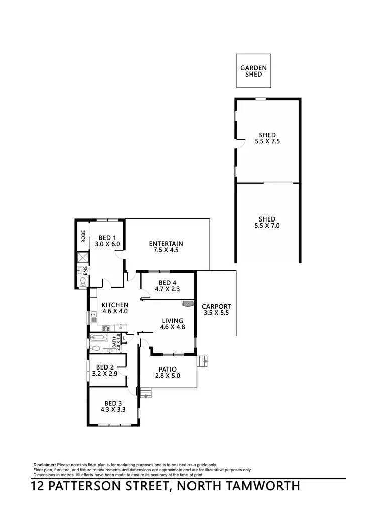 Floorplan of Homely house listing, 12 Patterson Street, Tamworth NSW 2340