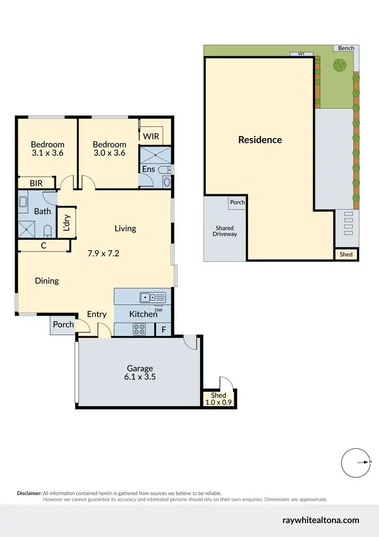 Floorplan of Homely unit listing, 2/22 Almond Avenue, Brooklyn VIC 3012