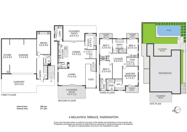 Floorplan of Homely house listing, 4 Bellavista Terrace, Paddington QLD 4064