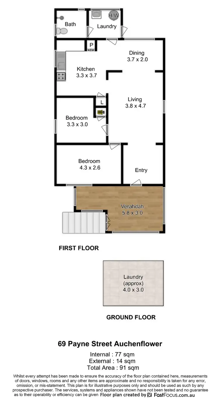 Floorplan of Homely house listing, 69 Payne Street, Auchenflower QLD 4066