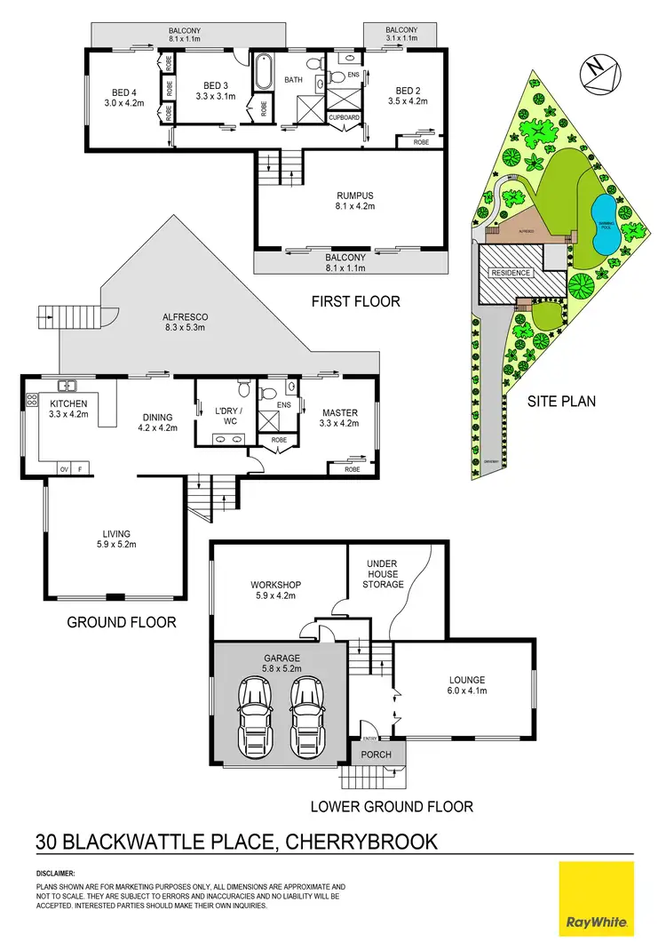 Floorplan of Homely house listing, 30 Blackwattle Place, Cherrybrook NSW 2126