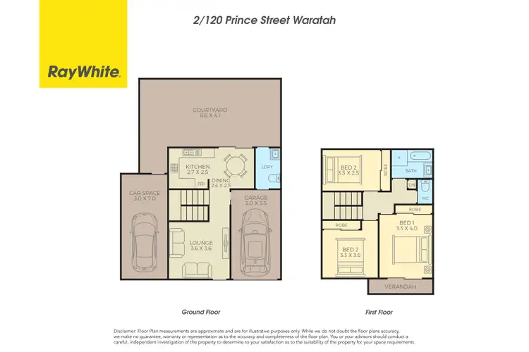 Floorplan of Homely townhouse listing, 2/120 Prince Street, Waratah NSW 2298