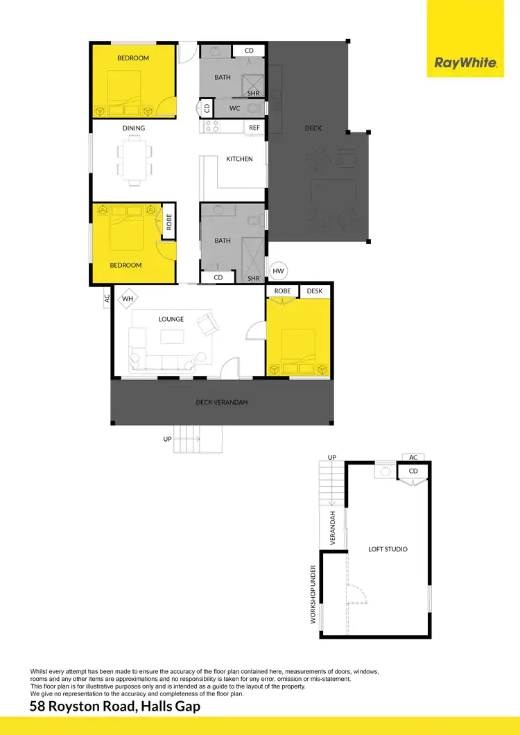 Floorplan of Homely house listing, 58 Royston Road, Halls Gap VIC 3381