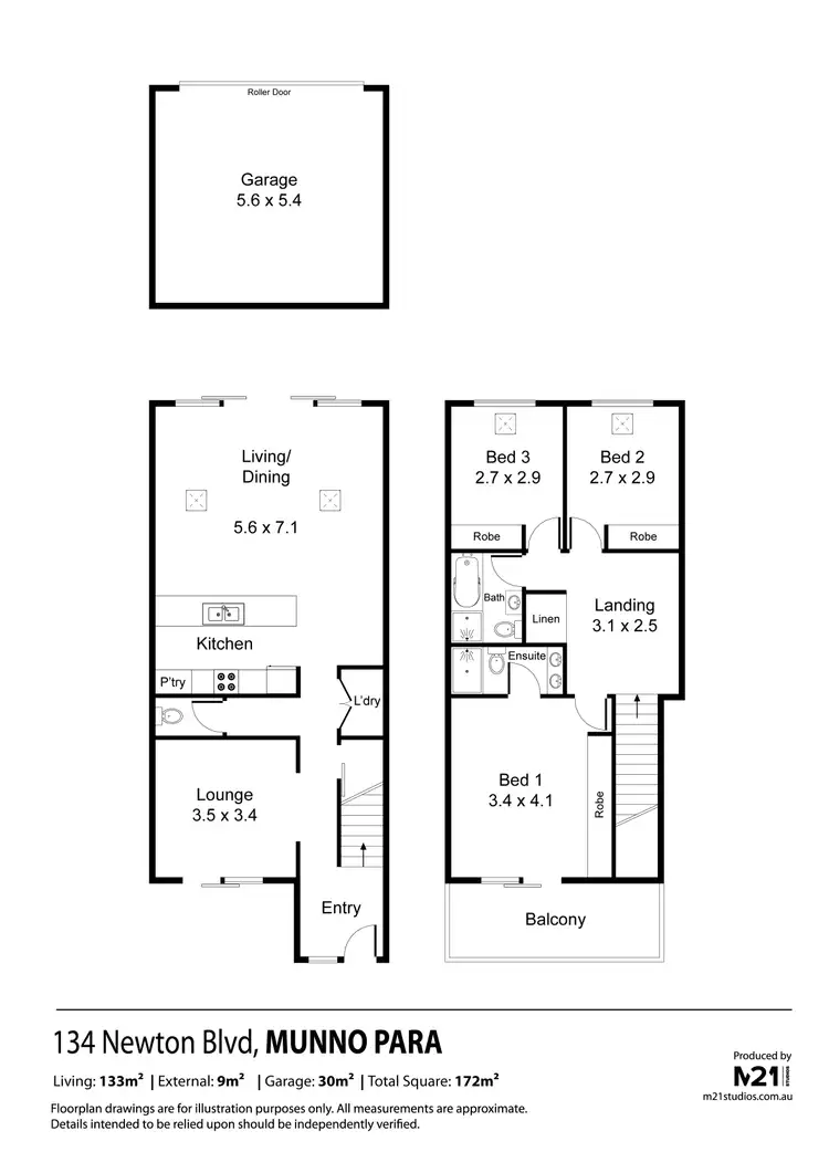 Floorplan of Homely house listing, 134 Newton Boulevard, Munno Para SA 5115