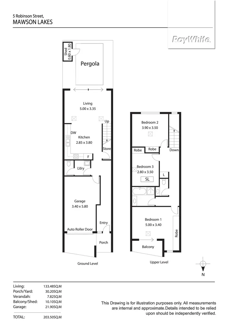 Floorplan of Homely house listing, 5 Robinson Street, Mawson Lakes SA 5095