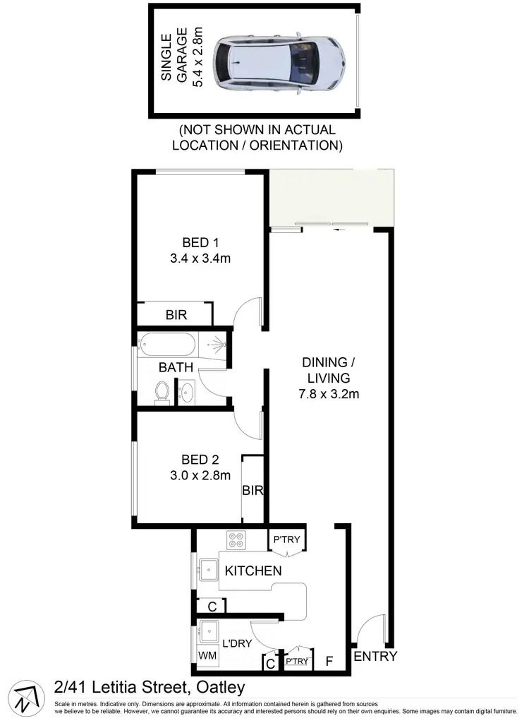 Floorplan of Homely unit listing, 2/41 Letitia Street, Oatley NSW 2223
