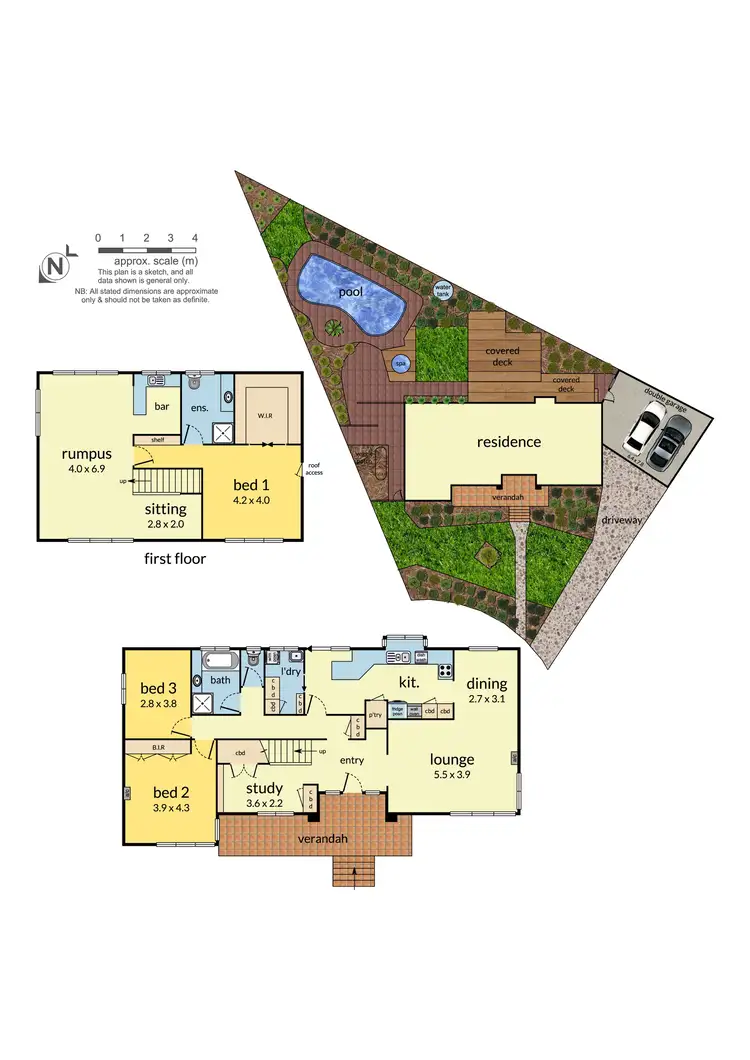 Floorplan of Homely house listing, 3 Garfield Place, Wheelers Hill VIC 3150