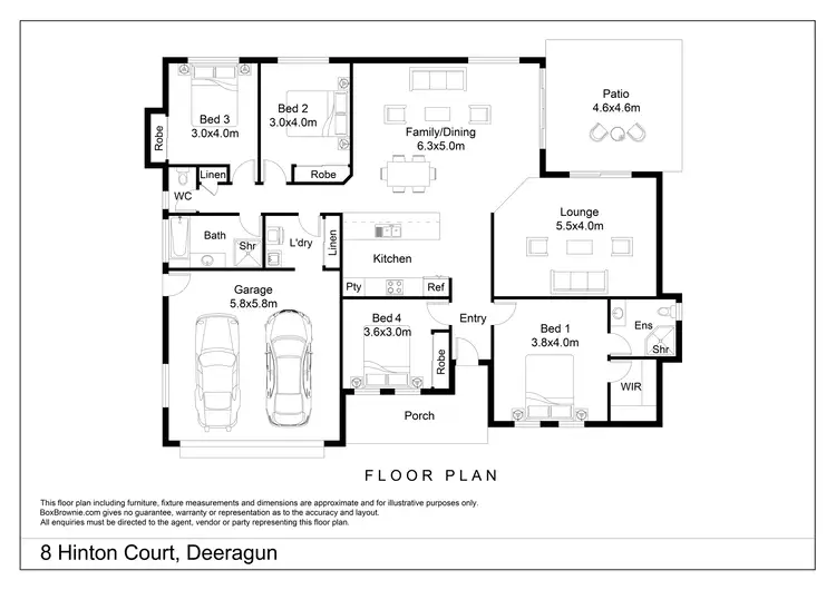 Floorplan of Homely house listing, 8 Hinton Court, Deeragun QLD 4818