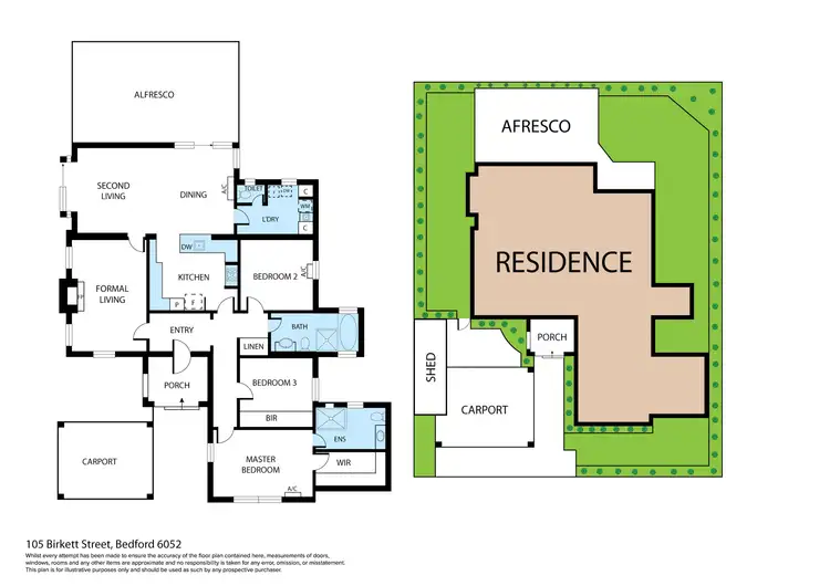 Floorplan of Homely house listing, 105 Birkett Street, Bedford WA 6052