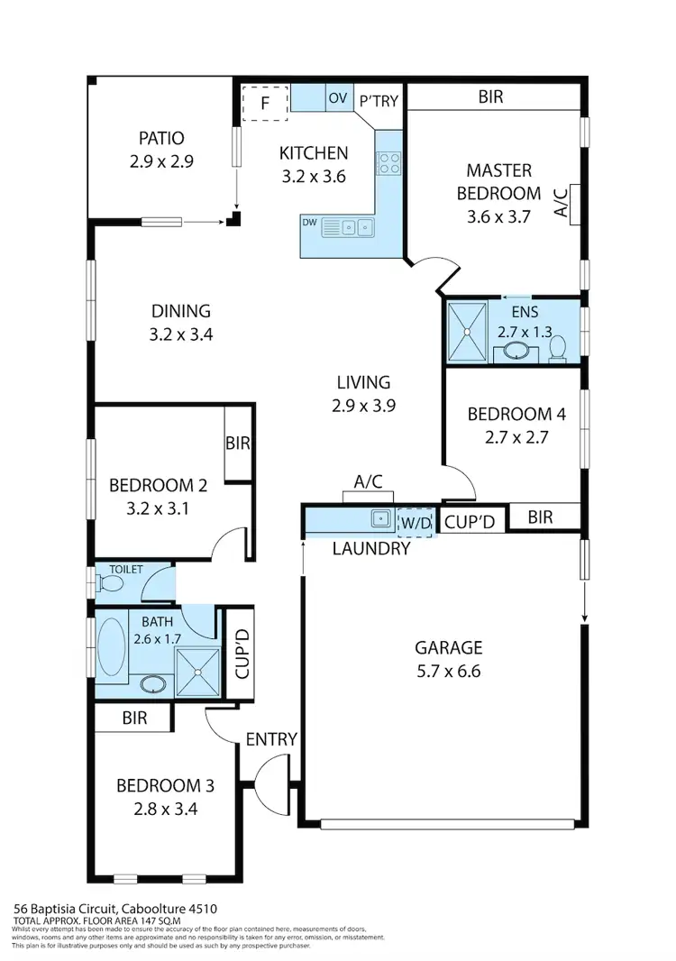 Floorplan of Homely house listing, 56 Baptisia Circuit, Caboolture QLD 4510