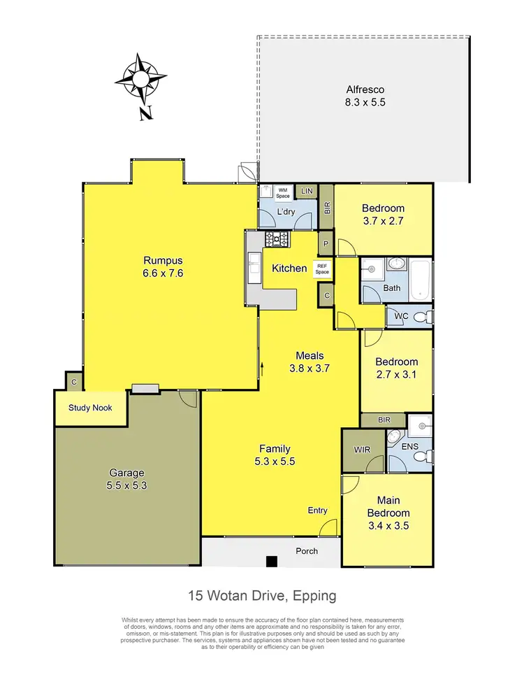 Floorplan of Homely house listing, 15 Wotan Drive, Epping VIC 3076