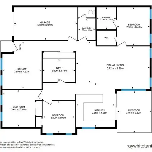 Floorplan of Homely semi-detached listing, 16a Reliance Boulevard, Tanilba Bay NSW 2319
