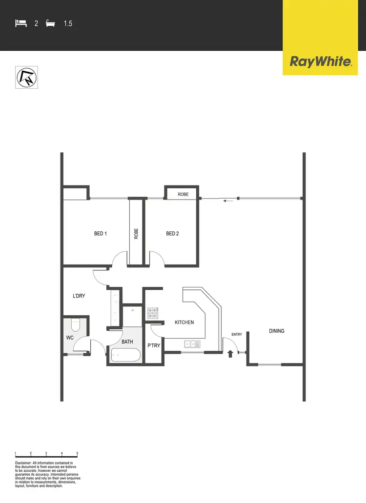 Floorplan of Homely townhouse listing, 5/1 Pinkerton Circuit, Kambah ACT 2902
