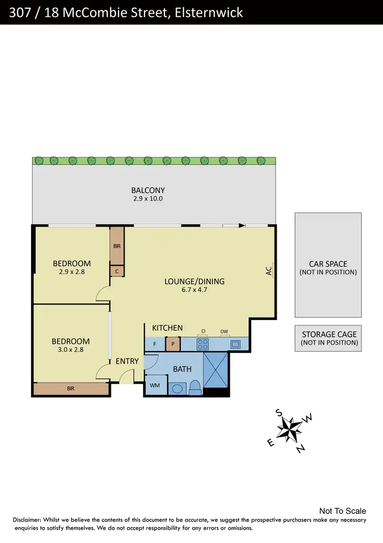 Floorplan of Homely apartment listing, 307/18 McCombie Street, Elsternwick VIC 3185