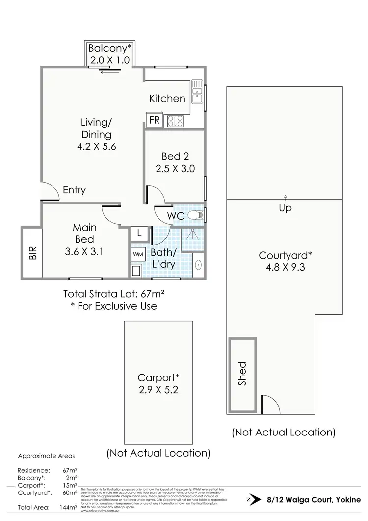 Floorplan of Homely apartment listing, 8/12 Walga Court, Yokine WA 6060