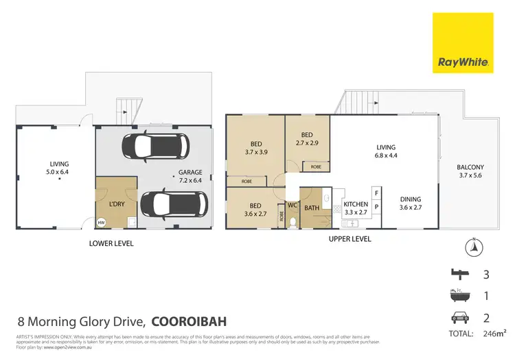 Floorplan of Homely house listing, 8 Morning Glory Drive, Cooroibah QLD 4565