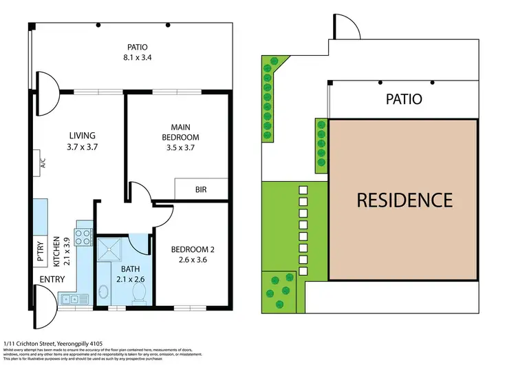 Floorplan of Homely unit listing, 1/11 Crichton Street, Yeerongpilly QLD 4105